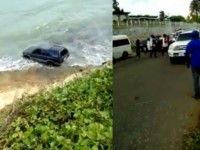 Man Drives Into The Sea After Girlfriend Ended Relationship (VIDEO)