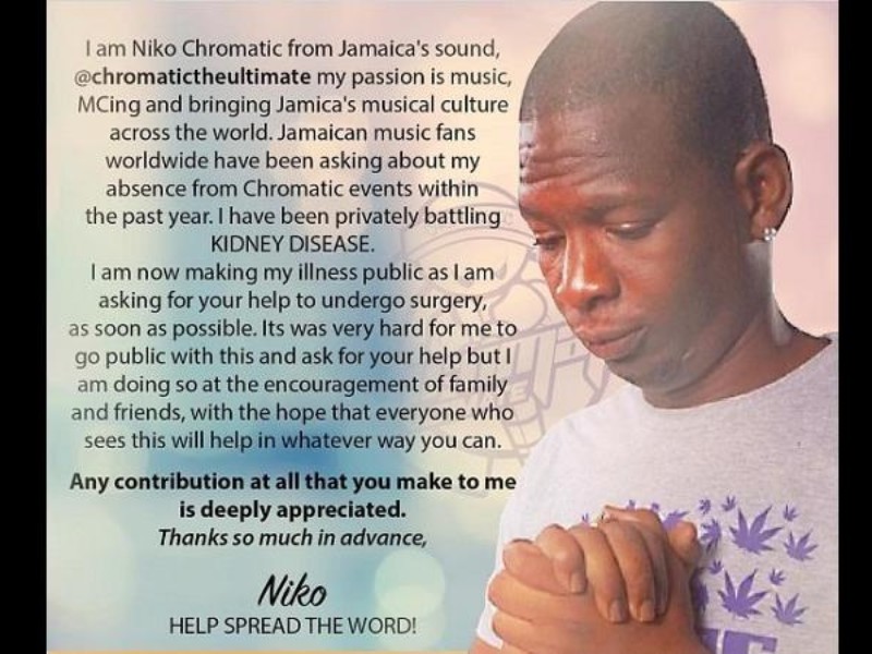 Niko Chromatic admitted to hospital as family pleads for donations to save entertainer’s life