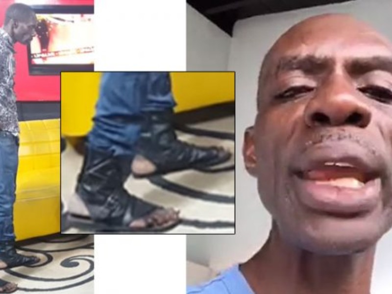 Ninja man caught Wearing Women Sandals (VIDEO)