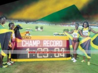 Golden record for Jamaica 4x200m ladies at World Relays