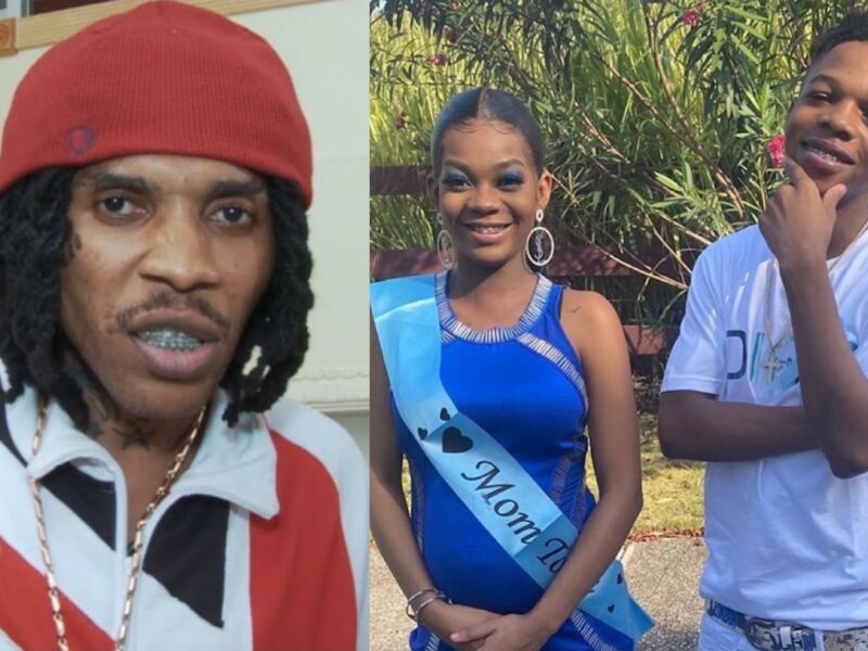 Vybz Kartel Congratulates 16-Year-Old Son Likkle Addi Who Has A Baby On The Way (Pictures)