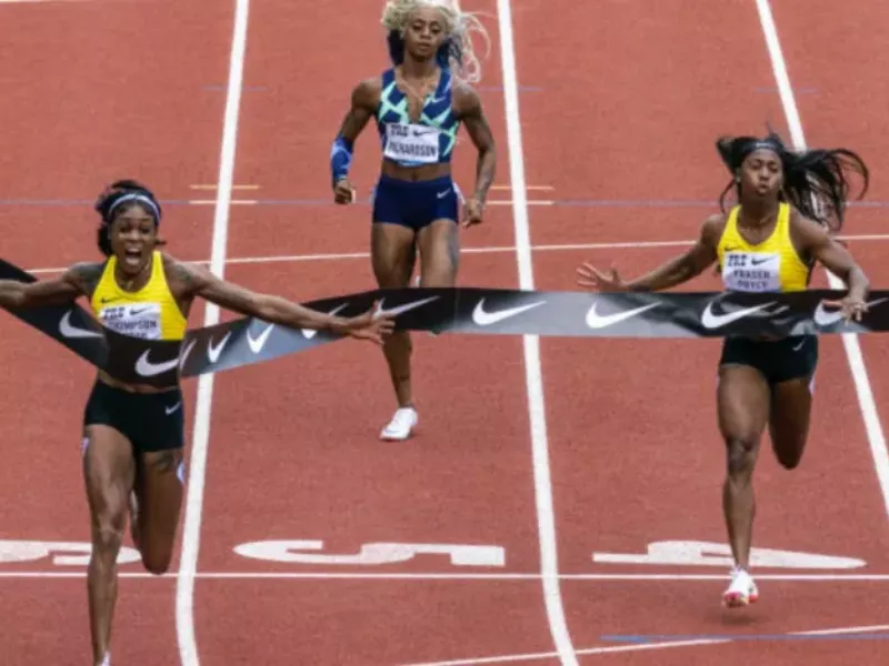 Jamaica Takes GOLD, SILVER and BRONZE in Women’s 100m Eugene Diamond League 2021… Sha’Carrie Richardson Finished LAST – VIDEO