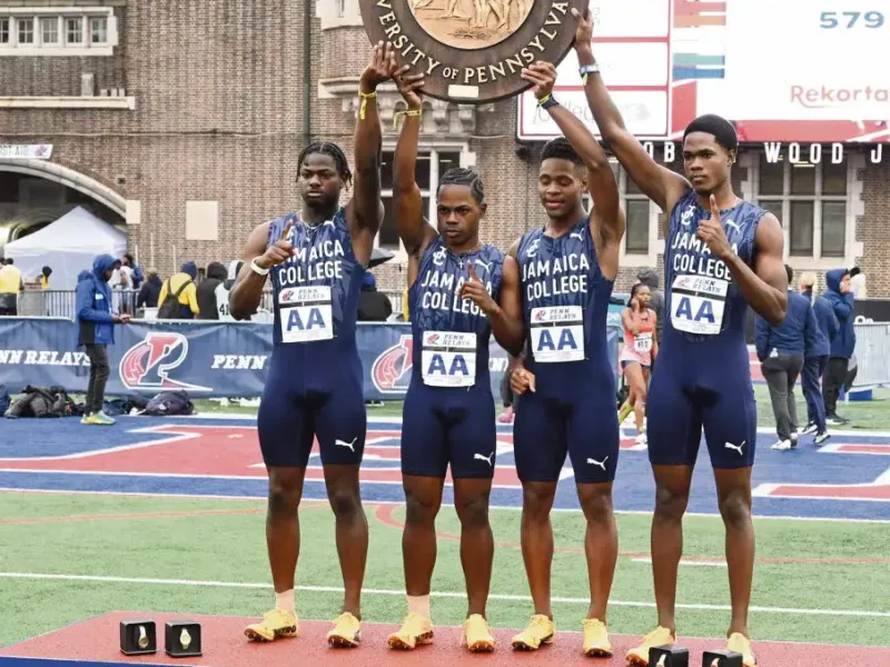 Jamaica College heat up 4x100s in cold Penn Relays finish