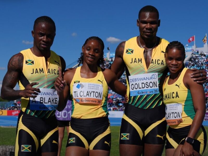 Jamaica Sprinters Set New World Record for Mixed 4x100m in Gaborone (VIDEO)